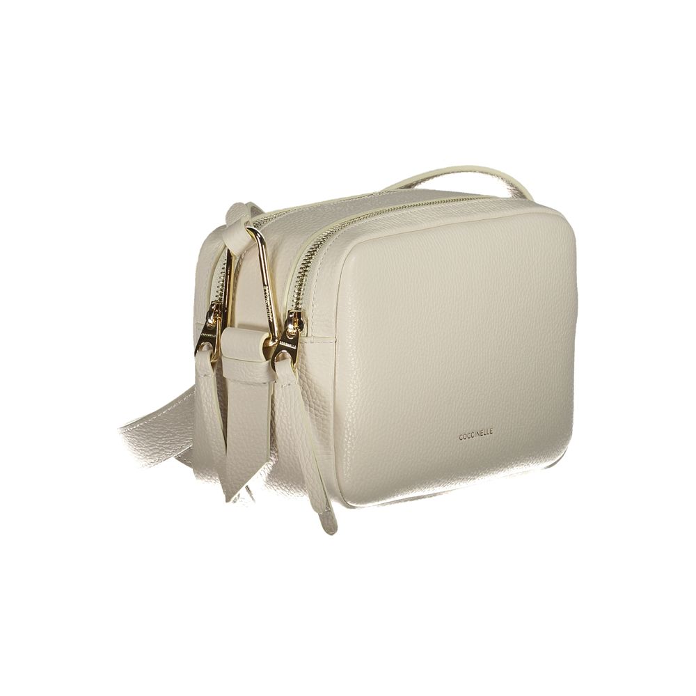 Coccinelle Weiße Lederhandtasche